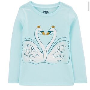 🪐Carters swan print long sleeve tee
